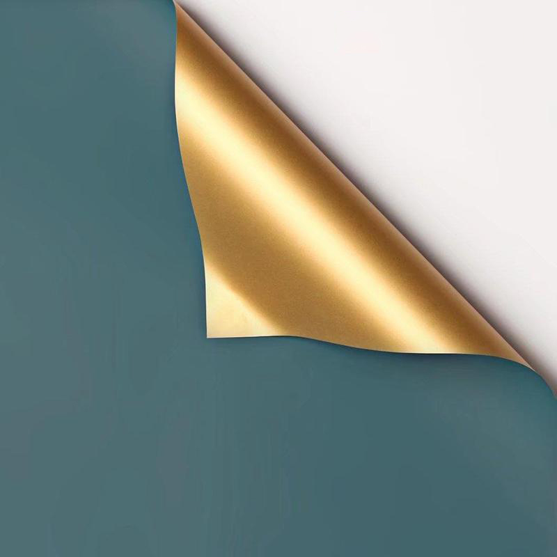 MYHC-17 yksipuolinen Flash Gold, kaksipuolinen kaksivärinen, helmiäiskalvo, kukkakäärepaperi