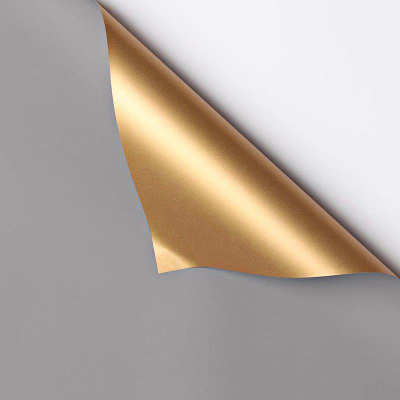 MYHC-17 yksipuolinen Flash Gold, kaksipuolinen kaksivärinen, helmiäiskalvo, kukkakäärepaperi