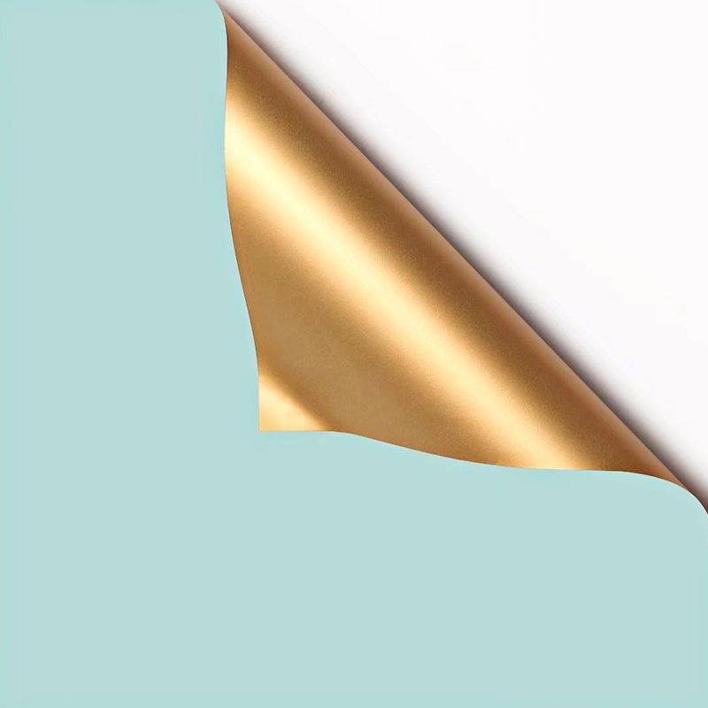 MYHC-17 yksipuolinen Flash Gold, kaksipuolinen kaksivärinen, helmiäiskalvo, kukkakäärepaperi