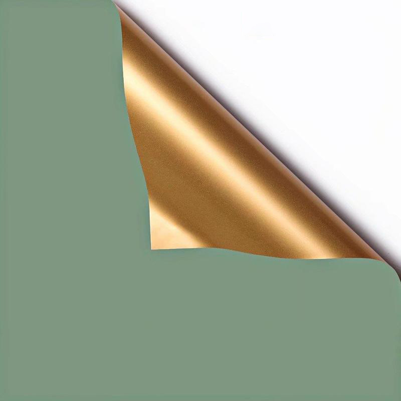 MYHC-17 yksipuolinen Flash Gold, kaksipuolinen kaksivärinen, helmiäiskalvo, kukkakäärepaperi