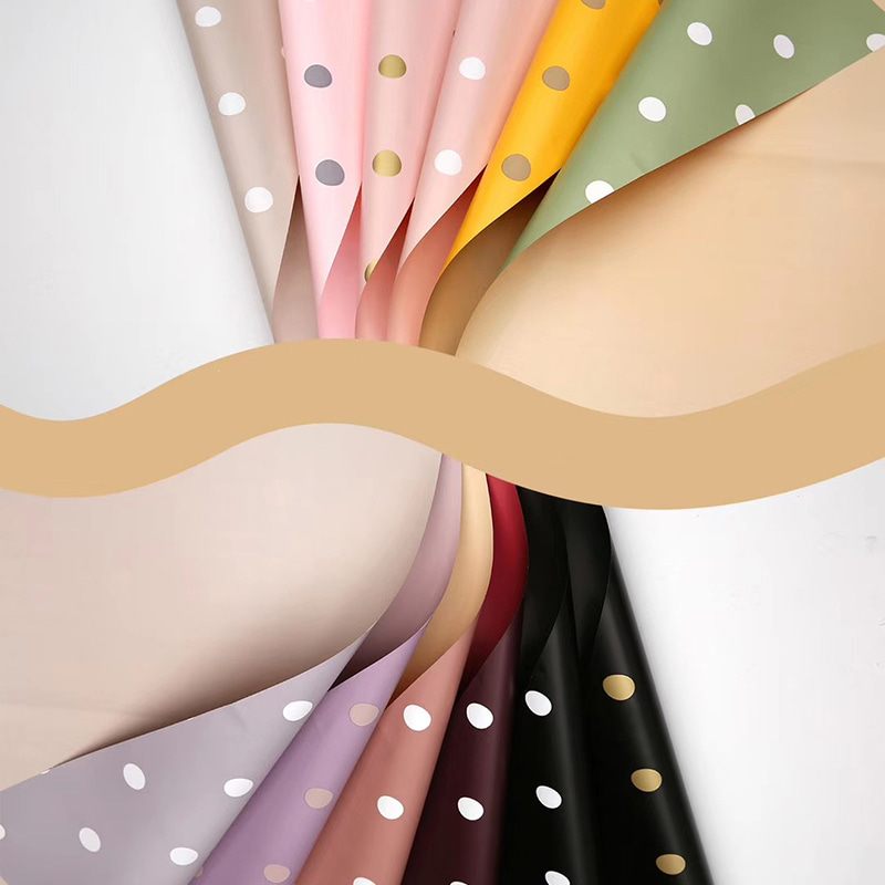 MYHC-24 yksipuolinen polka dot -puuvillakukkakäärepaperi