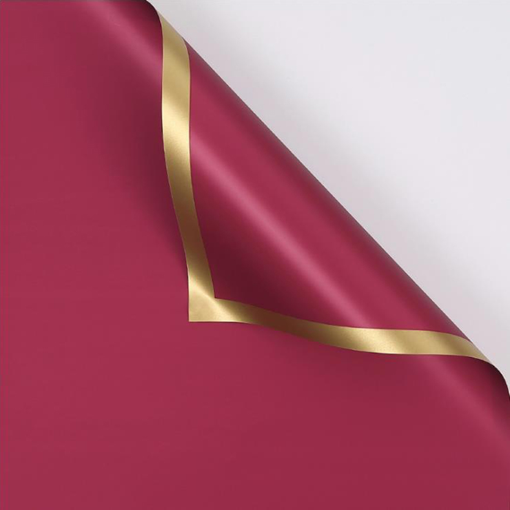 MYHC-27 Gold Edge, kiinteä helmiäiskalvo, kukkakäärepaperi