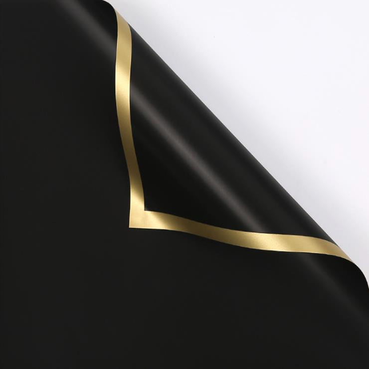 MYHC-27 Gold Edge, kiinteä helmiäiskalvo, kukkakäärepaperi