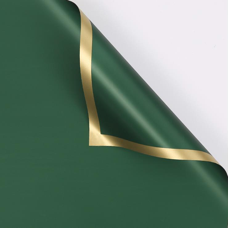 MYHC-27 Gold Edge, kiinteä helmiäiskalvo, kukkakäärepaperi