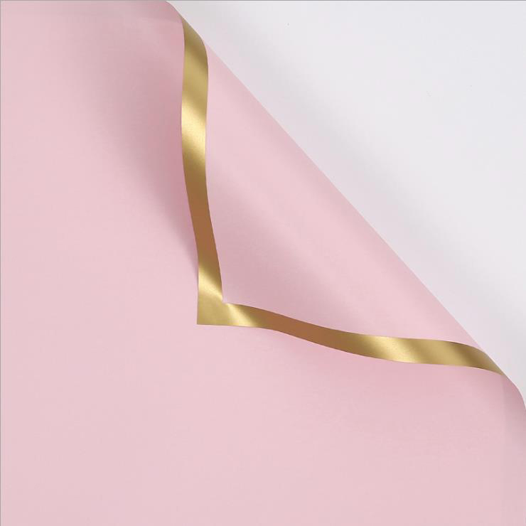 MYHC-27 Gold Edge, kiinteä helmiäiskalvo, kukkakäärepaperi