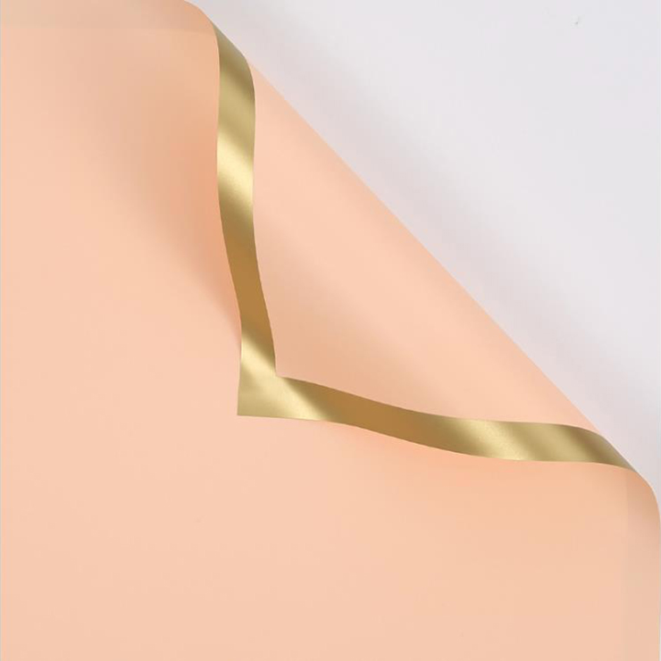 MYHC-27 Gold Edge, kiinteä helmiäiskalvo, kukkakäärepaperi