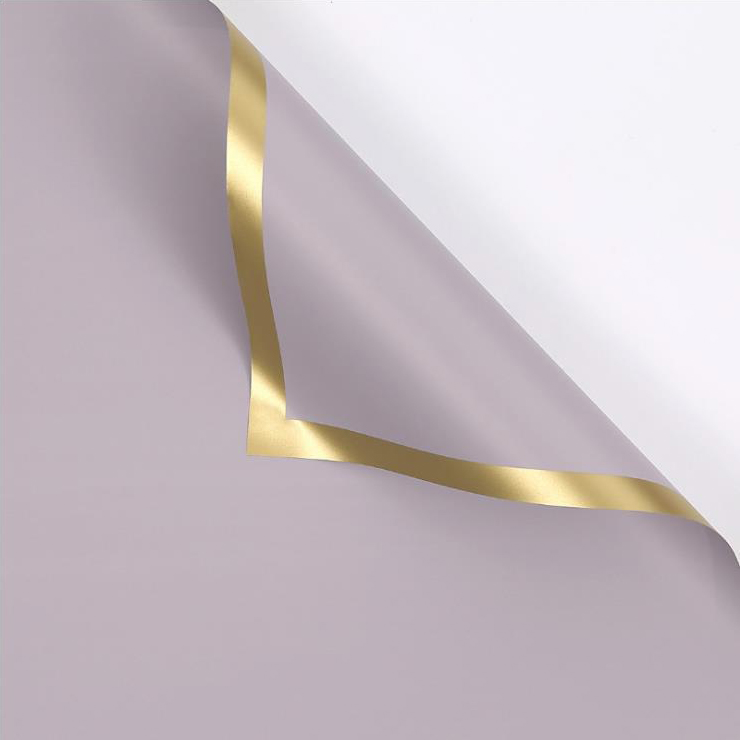 MYHC-27 Gold Edge, kiinteä helmiäiskalvo, kukkakäärepaperi