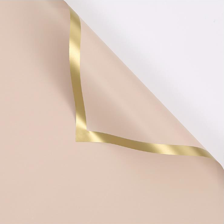 MYHC-27 Gold Edge, kiinteä helmiäiskalvo, kukkakäärepaperi