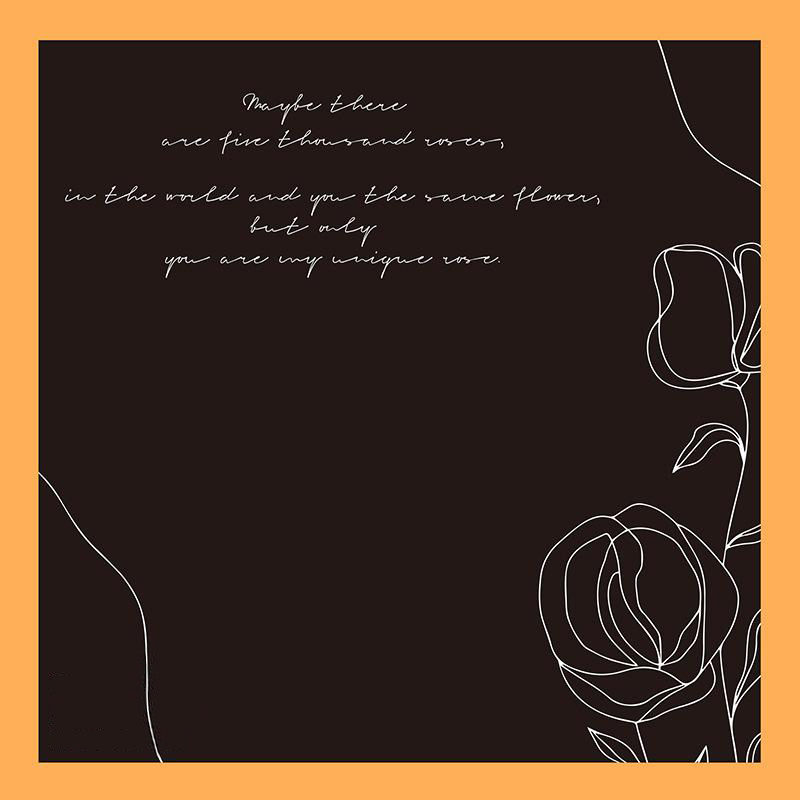 MYHC-42 Simple Style Contrast Border Puuvillakukkakäärepaperi
