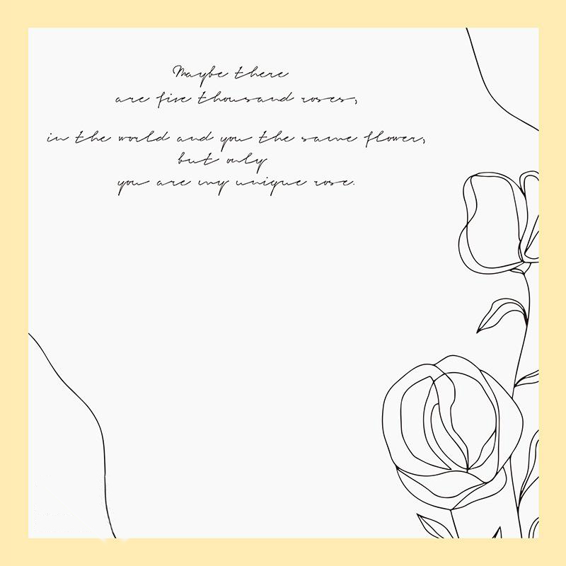MYHC-42 Simple Style Contrast Border Puuvillakukkakäärepaperi