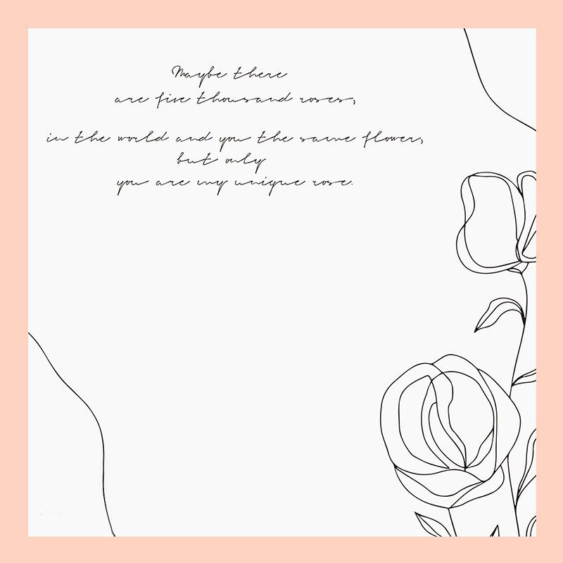 MYHC-42 Simple Style Contrast Border Puuvillakukkakäärepaperi