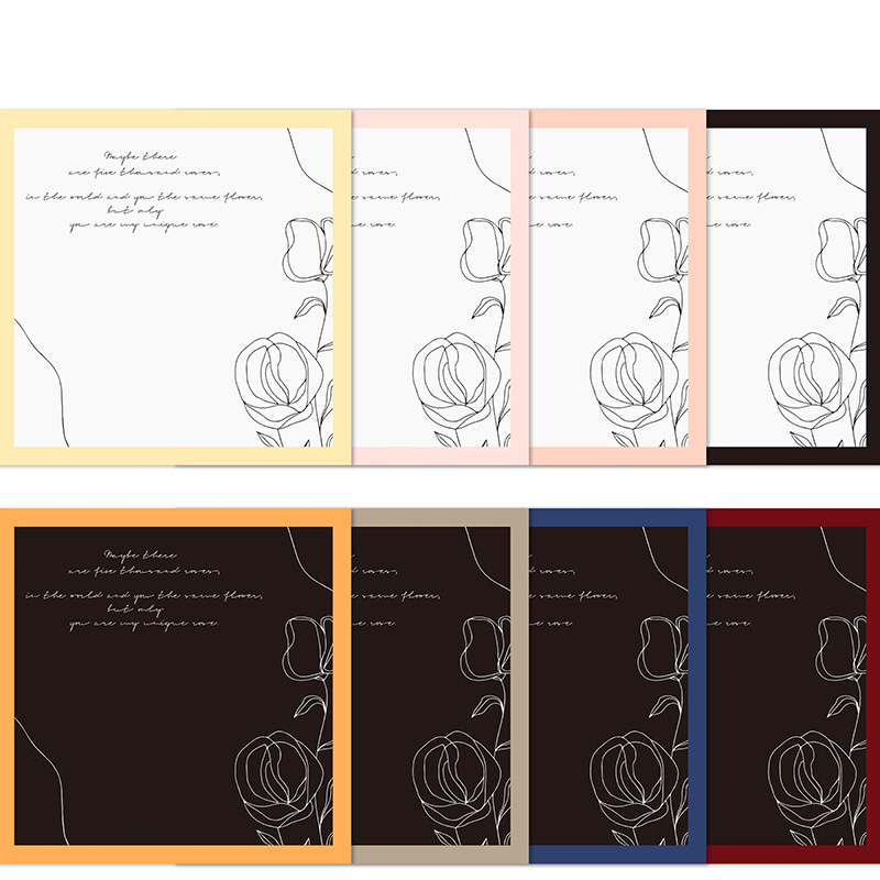 MYHC-42 Simple Style Contrast Border Puuvillakukkakäärepaperi