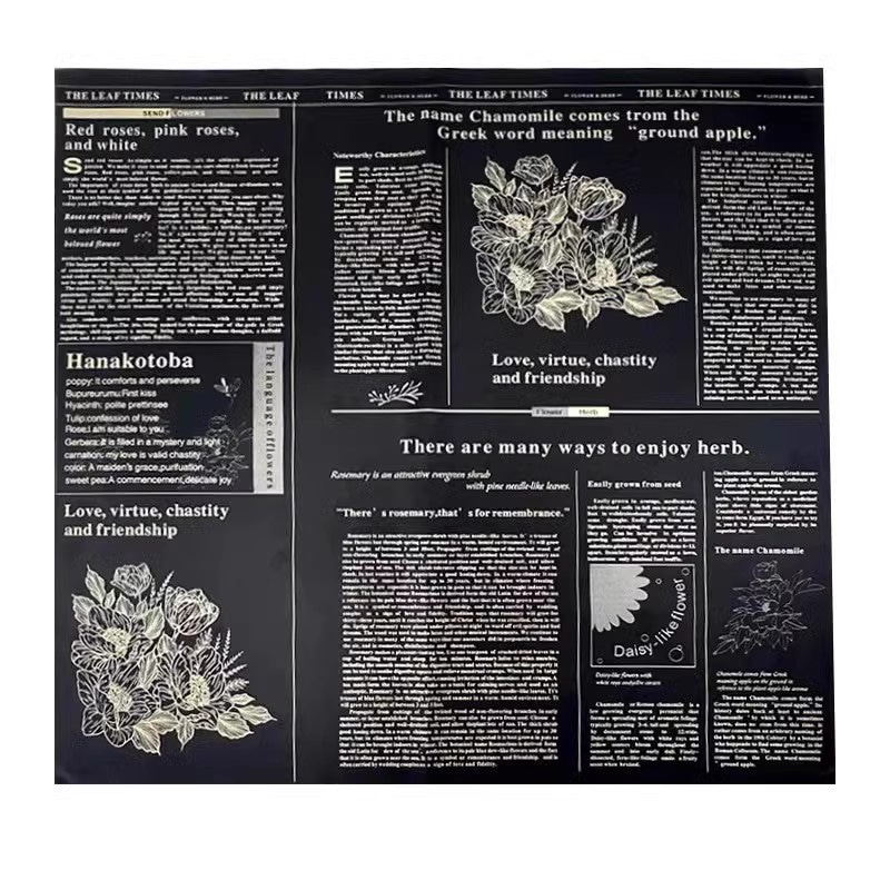 MYHC-52 Herb Golden Light Matt Film 57×57cm (±2cm) muovinen kukkapakkauskalvo