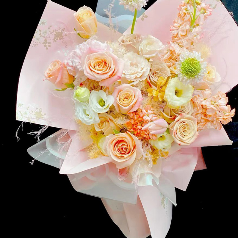 MYHC-55 yksinkertainen vaaleanvärinen mattakukkapakkauskalvo