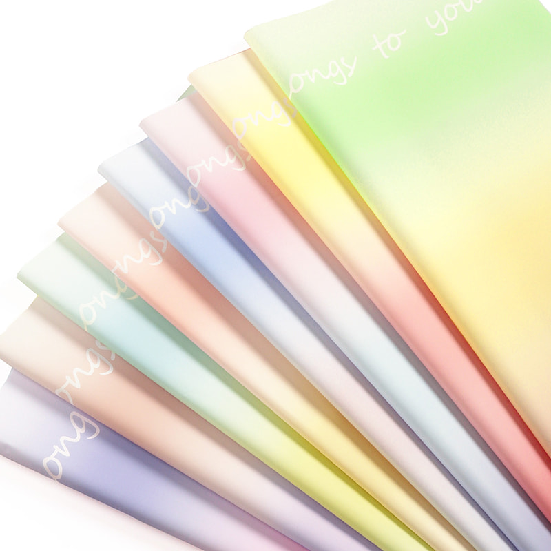 MYHC-66 Macaron Gradient Color vedenpitävä kukkakäärepaperi