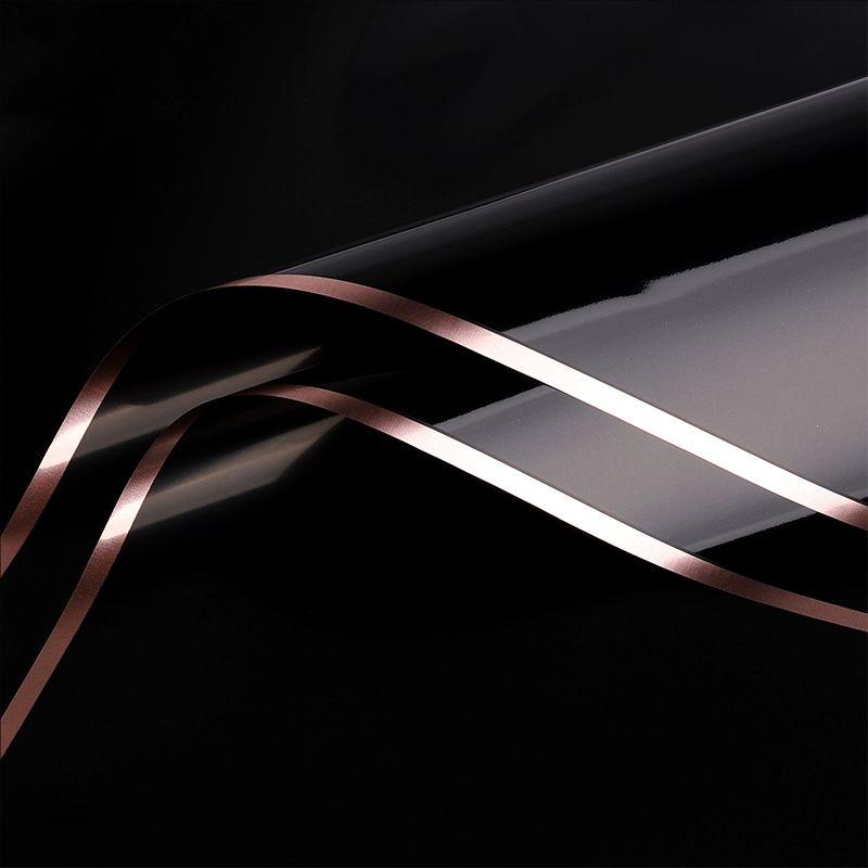 MYHC-72 yksivärinen Gold Edge Water Light -kalvo läpinäkyvä kukkapakkauskalvo