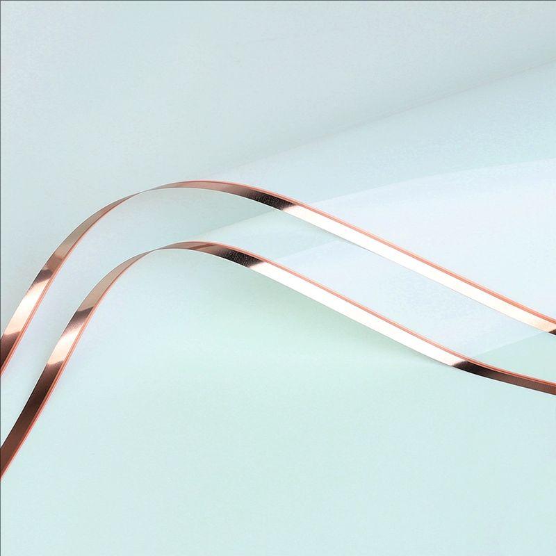 MYHC-72 yksivärinen Gold Edge Water Light -kalvo läpinäkyvä kukkapakkauskalvo
