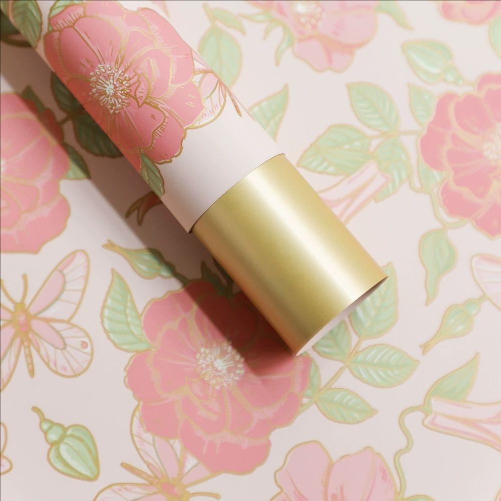 MYHC-76 kultareunainen vintage Camellia Pattern helmiäiskalvo, kukka käärepaperi