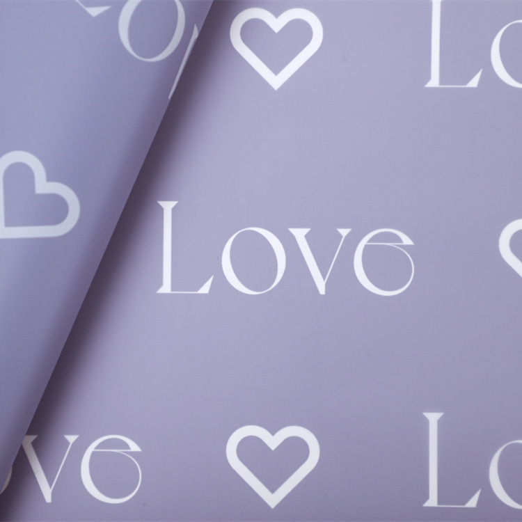 Love Letters Print Design Kukkakääre Nossa-paperi vedenpitävällä pinnoitteella Värikäs