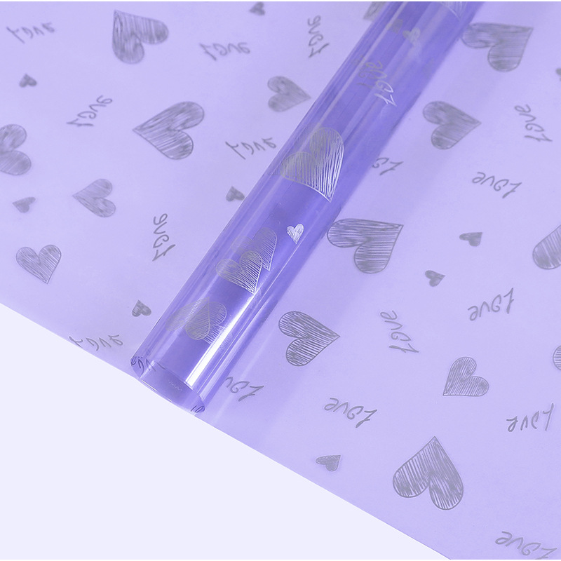 Love Print Design Kukkapakkauspaperi Vedenpitävä paksunnettu, yhdeltä puolelta päällystetty