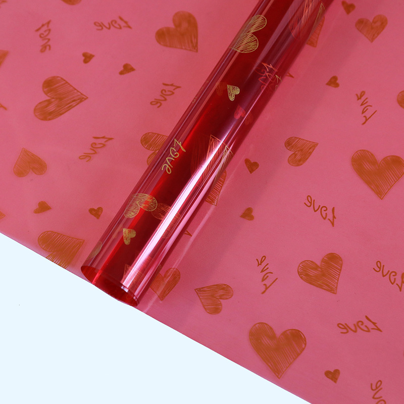 Love Print Design Kukkapakkauspaperi Vedenpitävä paksunnettu, yhdeltä puolelta päällystetty