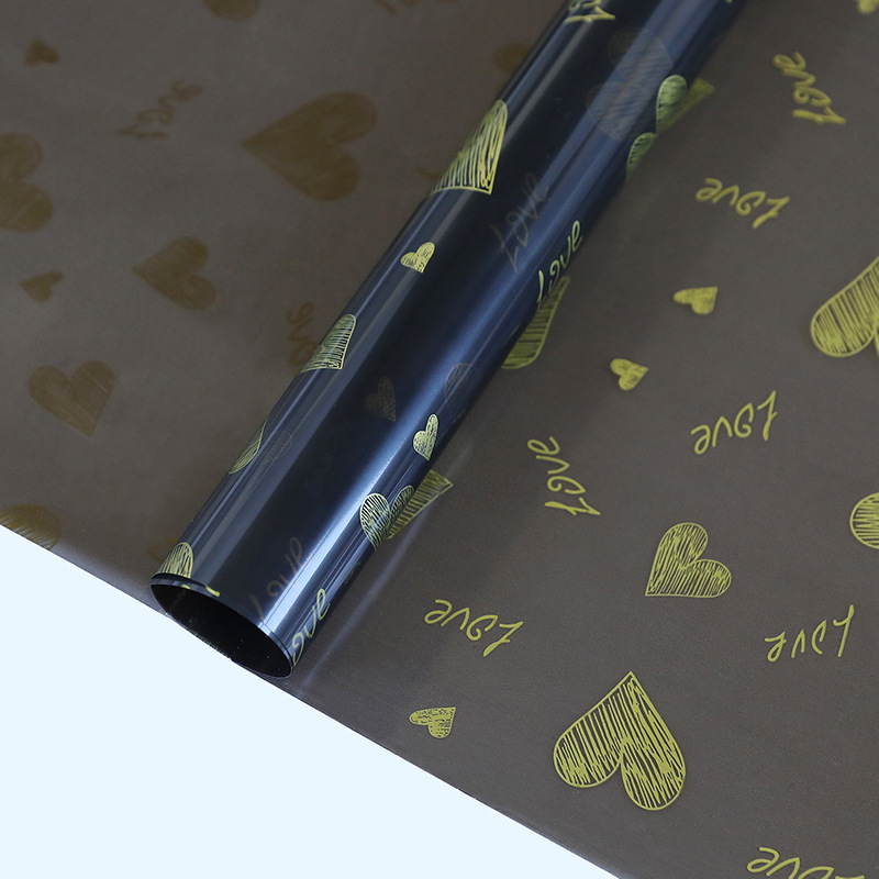 Love Print Design Kukkapakkauspaperi Vedenpitävä paksunnettu, yhdeltä puolelta päällystetty