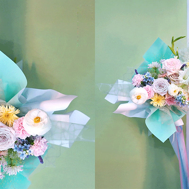 Premium Gradient Flower Bouquet -käärepaperi