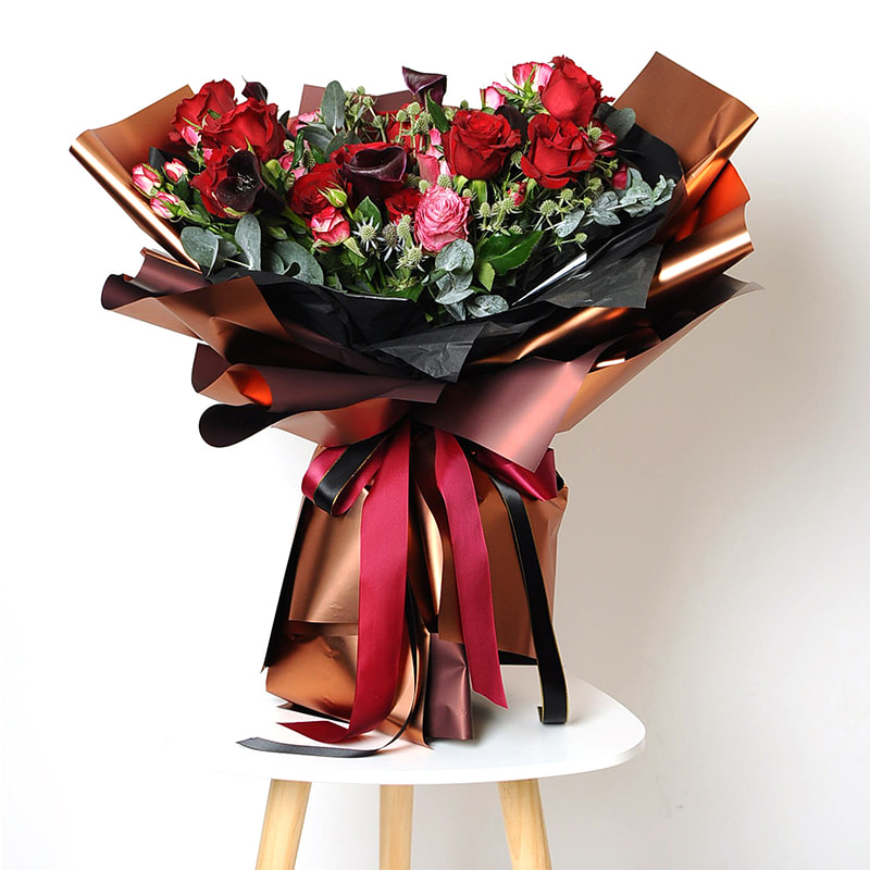 Heavy Metal Light Shadow Bouquet -käärepaperi